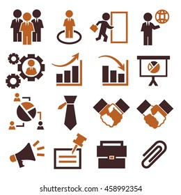business plan icon set