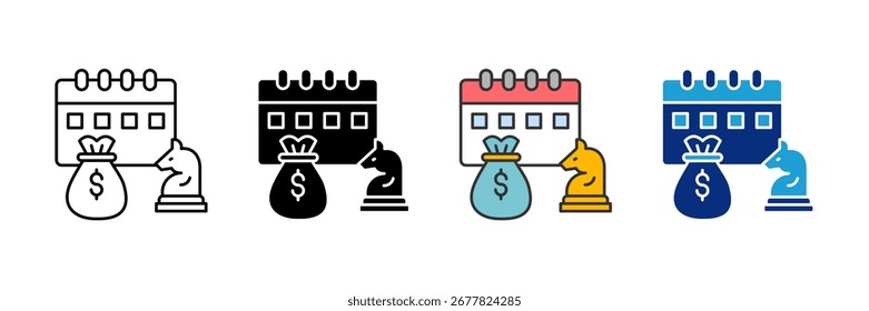 Conjunto de iconos de Plan de negocios Colección de estilo múltiple