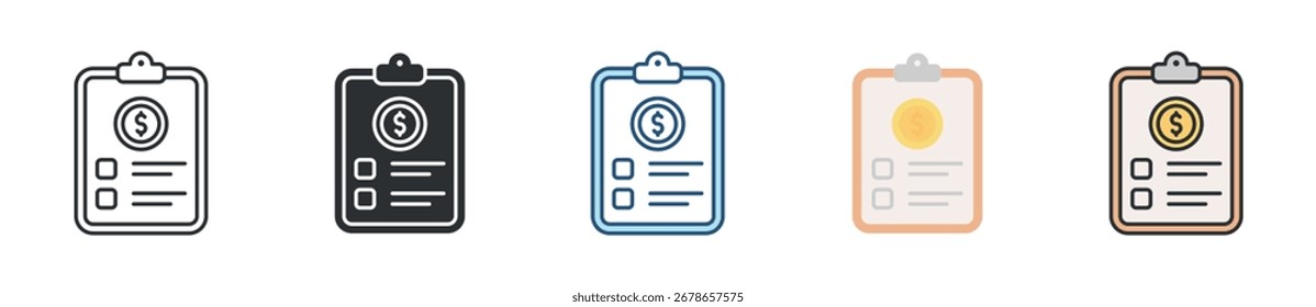 Conjunto de iconos de Plan de negocios Colección de estilo múltiple