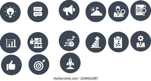 Business Plan Icon Set vector design