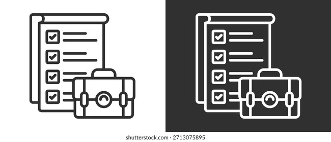 Icono De Plan De Negocios Conjunto De Colección De Vector Aislado En Blanco Y Negro