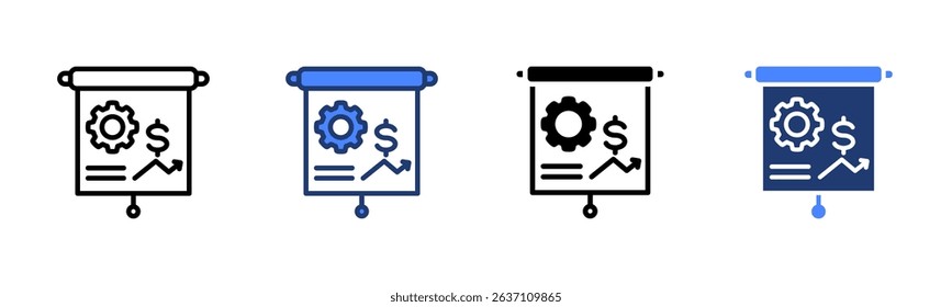Business Plan icon sheet multiple style collection