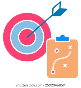 Business Plan icon, business Target