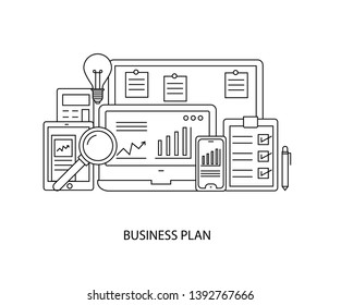 Business plan icon vector design