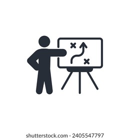 Business plan icon. vector.Editable stroke.linear style sign for use web design,logo.Symbol illustration.