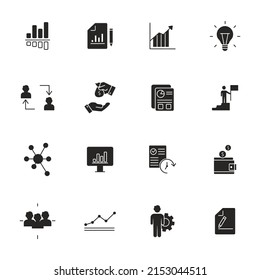business plan icons set . business plan pack symbol vector elements for infographic web