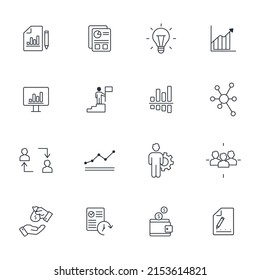 business plan icons set . business plan pack symbol vector elements for infographic web