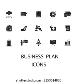 business plan icons set . business plan pack symbol vector elements for infographic web