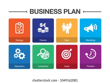 Business Plan Infographic Icon Set