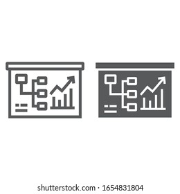 Business plan line and glyph icon, business and finance, project sign, vector graphics, a linear pattern on a white background, eps 10