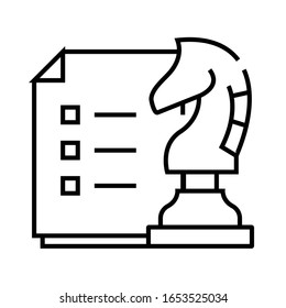 Business plan line icon, concept sign, outline vector illustration, linear symbol.
