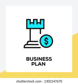 BUSINESS PLAN LINE ICON SET