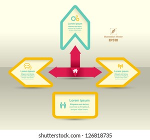 Business plan modern design template / can used for info-graphics  / graphic or website layout vector / Education background / business background for planing project