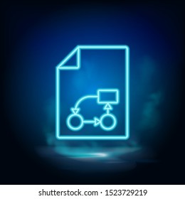 Business, plan neon vector icon. Blue neon, Business neon vector icon.