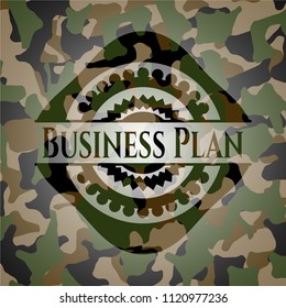 Business Plan on camo texture