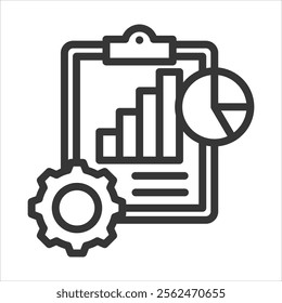 Business Plan Outline Icon Vector Illustration