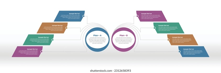 Business plan overview and data presentation infographic layout design