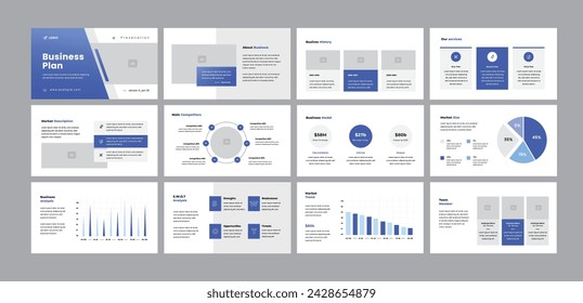 Diseño de presentación de plan de negocios Diseño de fondo de diapositiva de presentación moderna