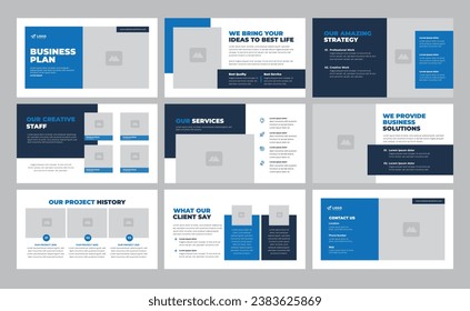Business plan presentation slide design and business presentation slides template design.