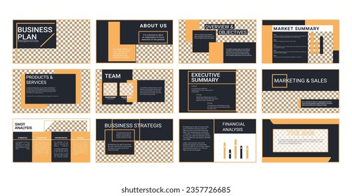 Business  plan presentation template design backgrounds and page layout design for office, brochure, book, magazine, and company profile, with infographic elements.
