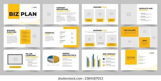  Business Plan Presentation Template or Business Plan Google Slides Template 