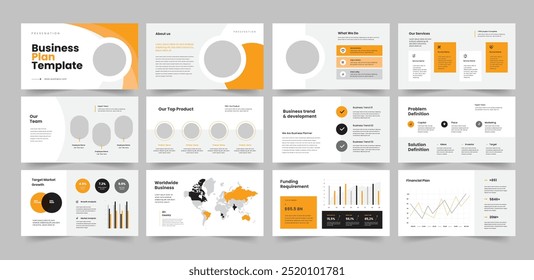 Plano de negócios Modelo de apresentação Plano de negócios PowerPoint slide Design