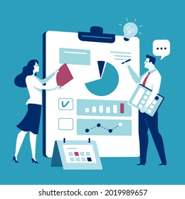 Business Plan. Project management. Business vector illustration
