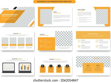 Business plan or project proposal  presentation template and annual report, company profile, brochure, corporate branding or keynote template design 