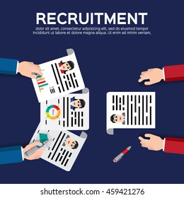 Business plan /  recruitment - vector illustration