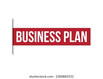 business plan red banner design vector illustration