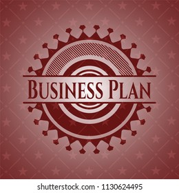 Business Plan red emblem