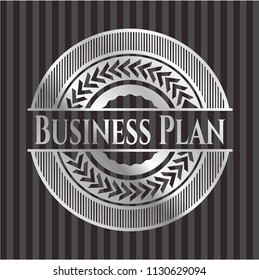 Business Plan silver badge or emblem