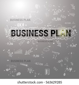Business Plan Strategy Concept Startup Development Banner Vector Illustration