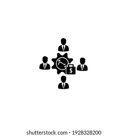 Business plan strategy icon vector 