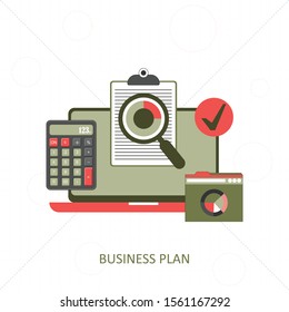 Business plan / Business strategy - vector illustration