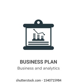 Business plan vector icon on white background. Flat vector business plan icon symbol sign from modern business and analytics collection for mobile concept and web apps design.