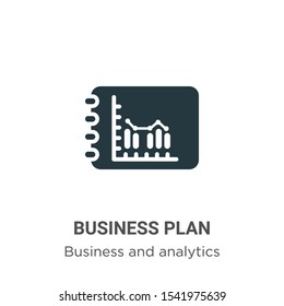 Business plan vector icon on white background. Flat vector business plan icon symbol sign from modern business and analytics collection for mobile concept and web apps design.