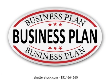 Business Plan Vector illustration of white paper round oval notes. Eps10.