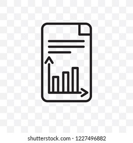 Business plan vector linear icon isolated on transparent background, Business plan transparency concept can be used for web and mobile