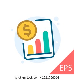 Business Plan. Vector modern line design illustration icon