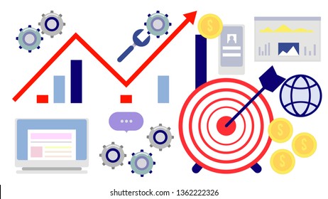 Business plan.Business Model banner web icon for business and marketing, vision, goal, Strategy, planning, partner, strategy, management and revenue. Minimal vector infographic.