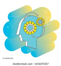 Business Planing concept Flat vector illustration.