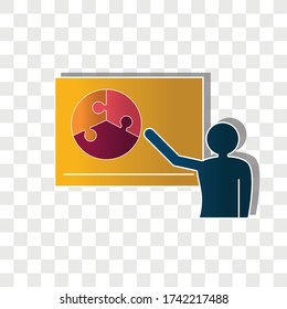 Business planing concept on transparency background. Creative idea design. Flat vector illustration for template, brochure or presentation.