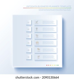 Business planner Info graphic modern, icon for website design, mobile app , user interface style