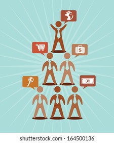 business planner over blue background vector illustration