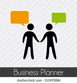 business planner over lineal background vector illustration