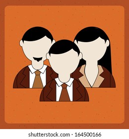 business planner over orange background vector illustration
