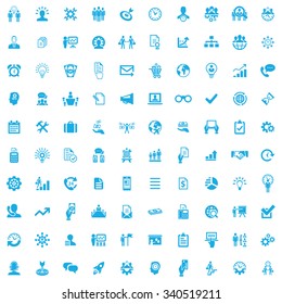 business planning 100 icons universal set for web and mobile
