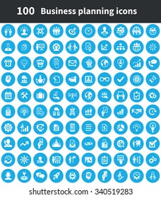 business planning 100 icons universal set for web and mobile
