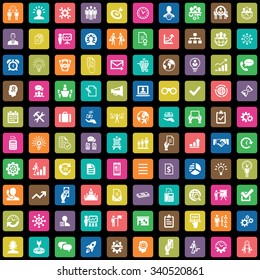 business planning 100 icons universal set for web and mobile
